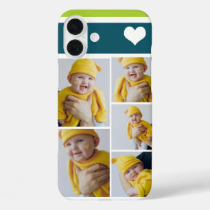 Coques iPhone 16 Plus Collage Photo Personnalisé Avec Coeur