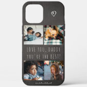 Coques Case-Mate iPhone Collage photo personnalisé Love you Daddy script (Verso)