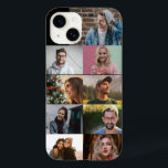 Coque Pour iPhone 14 Collage photo personnalisé simple 9 moderne Person<br><div class="desc">Modèle de collage photo de classe minimale pour télécharger vos photos préférées facilement.</div>