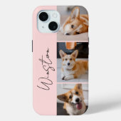 Coques Case-Mate iPhone Collage photo rose moderne (Verso)