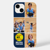 Coques Case-Mate iPhone Collage photos Children's Softball Team Blue (Verso)