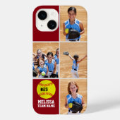 Coques Case-Mate iPhone Collage photos Children's Softball Team Red (Verso)