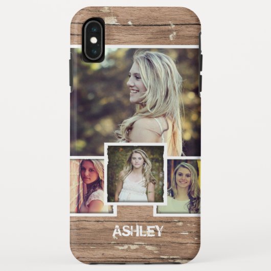 Coques Case-Mate iPhone Collage rustique de photo de cadre de tableau de (Dos)