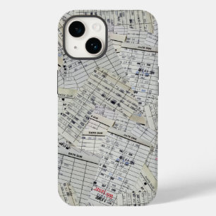 Coque Pour iPhone 14 Collection de cartes de bibliothèque ancienne