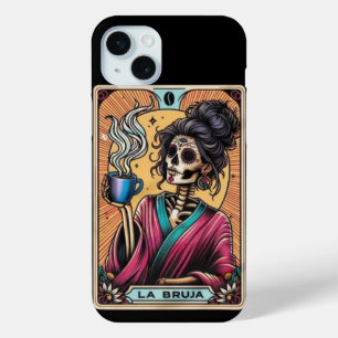 Coque iPhone 15 Mini Collection de cartes Tarot La Bruja