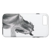 Coques Case-Mate iPhone collection de chevaux. B&W (Dos (Horizontal))