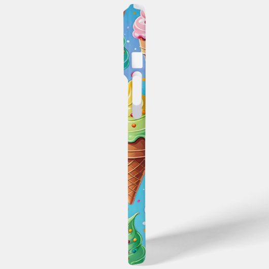 Coques Case-Mate iPhone Collection de cônes de crème glacée estivale (Verso / Gauche)