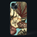 Etui iPhone 13 Collection de coquillages turquoise et de coraux r<br><div class="desc">Allez sous l'eau pour explorer la mer avec toutes ces différentes créatures marines. Cette oeuvre d'art vintage s'ajoute à merveille à tous les amateurs d'anémones de mer aux accents arrière - plans turquoise et rouges vifs sur les coquillages. Obtenez votre impression artistique dès aujourd'hui sur votre produit.</div>