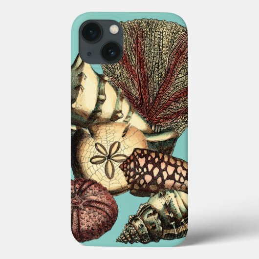 Coques Case-Mate iPhone Collection de coquillages turquoise et de coraux r (Verso)