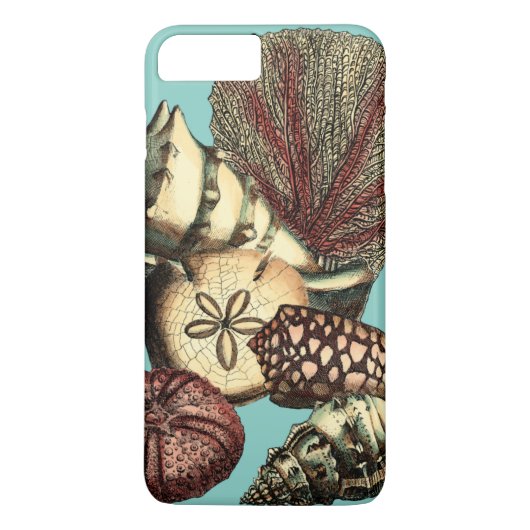 Coques Case-Mate iPhone Collection de coquillages turquoise et de coraux r (Dos)