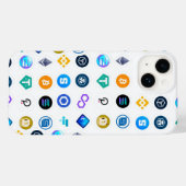 Coques Case-Mate iPhone Collection de logo Crypto Currency (Verso (horizontal))