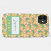 Coques Case-Mate iPhone Collection de Motifs de paniers de fruits - Citron (Dos (Horizontal))