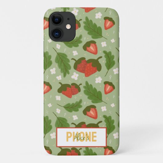 Coques Case-Mate iPhone Collection de Motifs de paniers de fruits - Fraise (Dos)