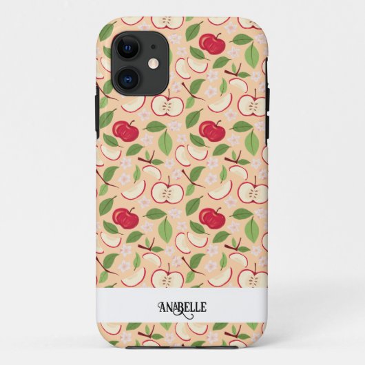 Coques Case-Mate iPhone Collection de Motifs de paniers de fruits - Pommes (Dos)