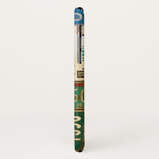 Coques Case-Mate iPhone collection de plaques d'immatriculation rouillées  (Dos/Gauche)