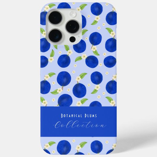 Coques Case-Mate iPhone Collection de prunes botaniques bleues (Verso)