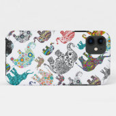 Coques Case-Mate iPhone Collection D'Éléphants Dans Un Motif Aléatoire (Dos (Horizontal))