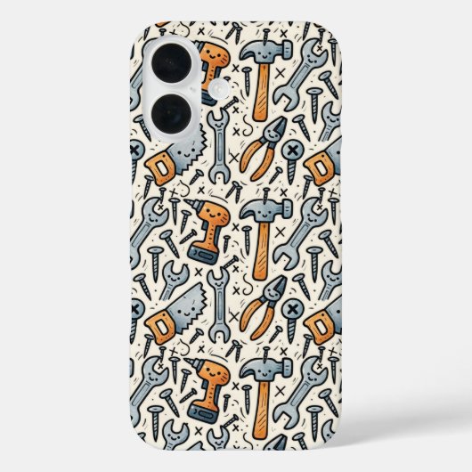 Coques Case-Mate iPhone Collection d'outils DIY Doodle Art (Verso)