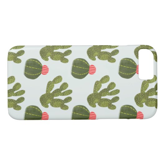 Coques Case-Mate iPhone Collection Llamarama | Motif Cactus mignon (Dos (Horizontal))