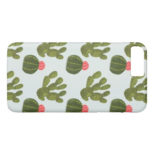 Coques Case-Mate iPhone Collection Llamarama | Motif Cactus mignon (Dos (Horizontal))