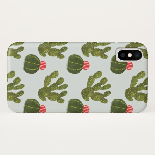 Coques Case-Mate iPhone Collection Llamarama | Motif Cactus mignon (Dos (Horizontal))