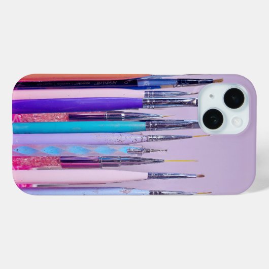Coques Case-Mate iPhone Collection Pinceau d'art à ongles (Verso (horizontal))