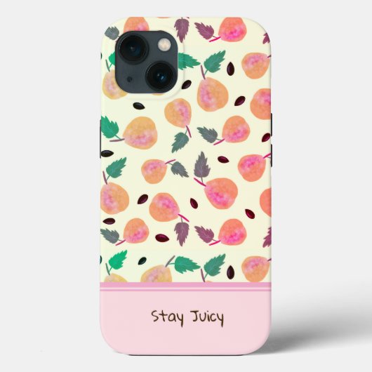 Coques Case-Mate iPhone Collection Poires Dorées Rose (Verso)