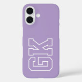 Coques Case-Mate iPhone College Violet Blanc Monogramme Initiales (Verso)