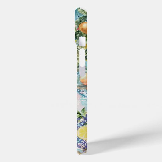 Coques Case-Mate iPhone Collier d'agrumes sicilien bleu chic (Verso / Gauche)