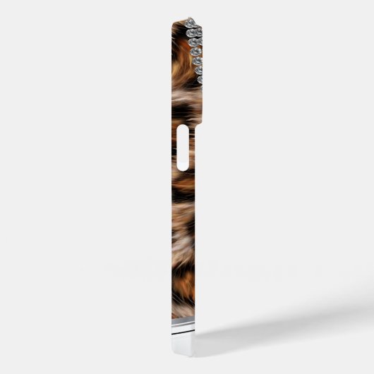 Coques Case-Mate iPhone Collier Diamant Perle Nom Manuscrit Léopard (Verso / Droite)