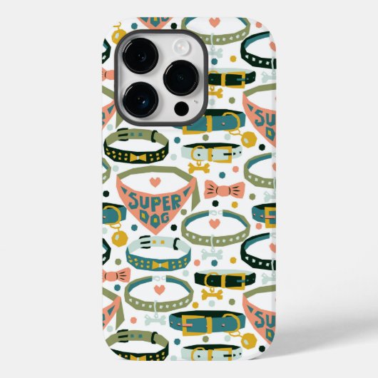 Coques Case-Mate iPhone Colliers de chien de créateur mignons (Verso)