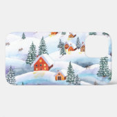 Coques Case-Mate iPhone Collines, maisons : aquarelle paysage (Verso (horizontal))