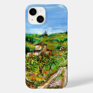 COQUE POUR iPhone 14 COLLINES VERTES ET OLIVIERS DANS LE PAYSAGE TOSCAN