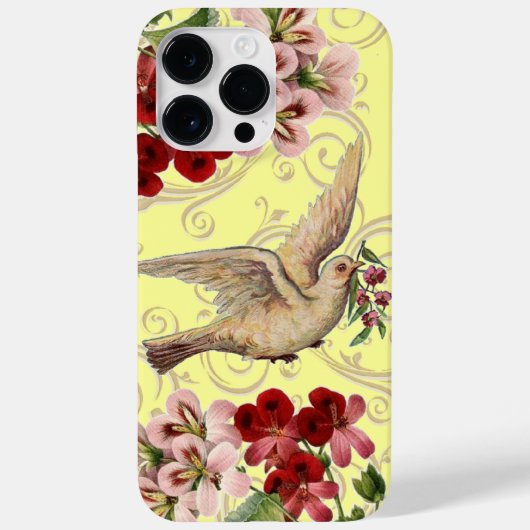 Coques Case-Mate iPhone Colombe Florale Vintage (Verso)