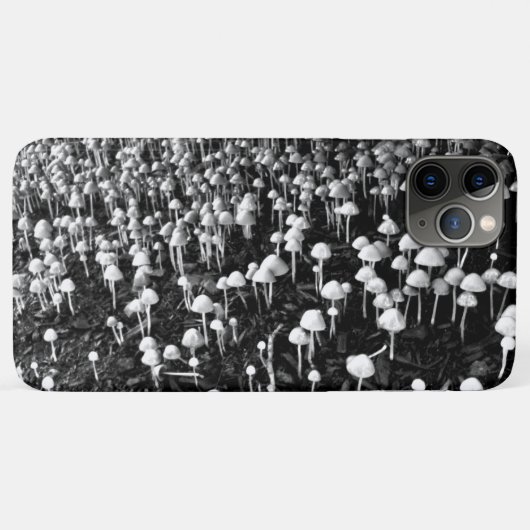 Coques Case-Mate iPhone Colonie des champignons noirs et blancs (Dos (Horizontal))