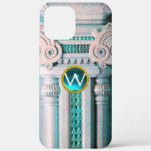 COQUES Case-Mate iPhone COLONNE ÉLÉGANTE EN MARBRE, MONOGRAMME EN PIERRE R (Verso)