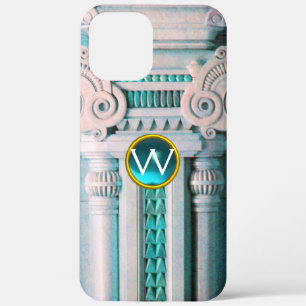 ETUI iPhone Case-Mate COLONNE ÉLÉGANTE EN MARBRE, MONOGRAMME EN PIERRE R