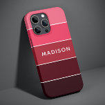 Case-Mate iPhone Case Colorbloc Colorbloc Colorbloc moderne Nom personna<br><div class="desc">Ce design coloré et moderne présente un motif coloré en rose et prune avec votre nom personnalisé #iphone #coques #iphonecases #electronics</div>