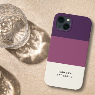 Case-Mate iPhone Case Colorbloc de bande horizontale foncé violet