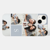 Coques Case-Mate iPhone Colorblock Photo Collage & Monogramme (Verso (horizontal))