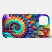 Coques Case-Mate iPhone Coloré Abstrait Psychédélique Belle Fleur (Verso (horizontal))