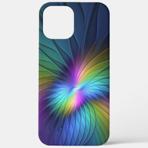 Case-Mate iPhone Case Coloré Avec Un Art Abstrait Fractal Moderne Bleu