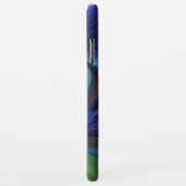 Coques Case-Mate iPhone Coloré Lumineux Abstrait Bleu rose Vert Fractal (Dos/Droite)