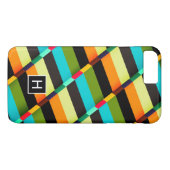 Coques Case-Mate iPhone Coloré Moderne Rayures Abstraites & Monogramme (Dos (Horizontal))