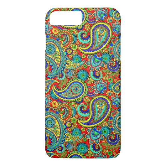 Coques Case-Mate iPhone Coloré Retro Paisley (Dos)
