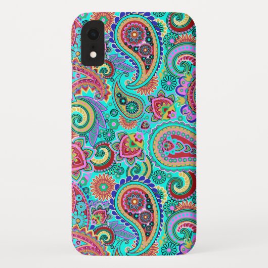 Coques Case-Mate iPhone Coloré Retro Paisley (Dos)