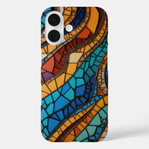 Coques iPhone 16 Coloré Vitrage Mosaïque Abstraction
