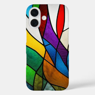 Coques iPhone 16 Coloré Vitrage Mosaïque Abstraction