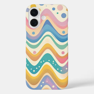 Coques iPhone 16 Coloré Wavy Chevron Zigzag