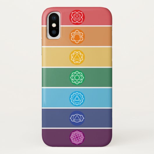 Coques Case-Mate iPhone Colorée Chakra Énergie humaine (Dos)